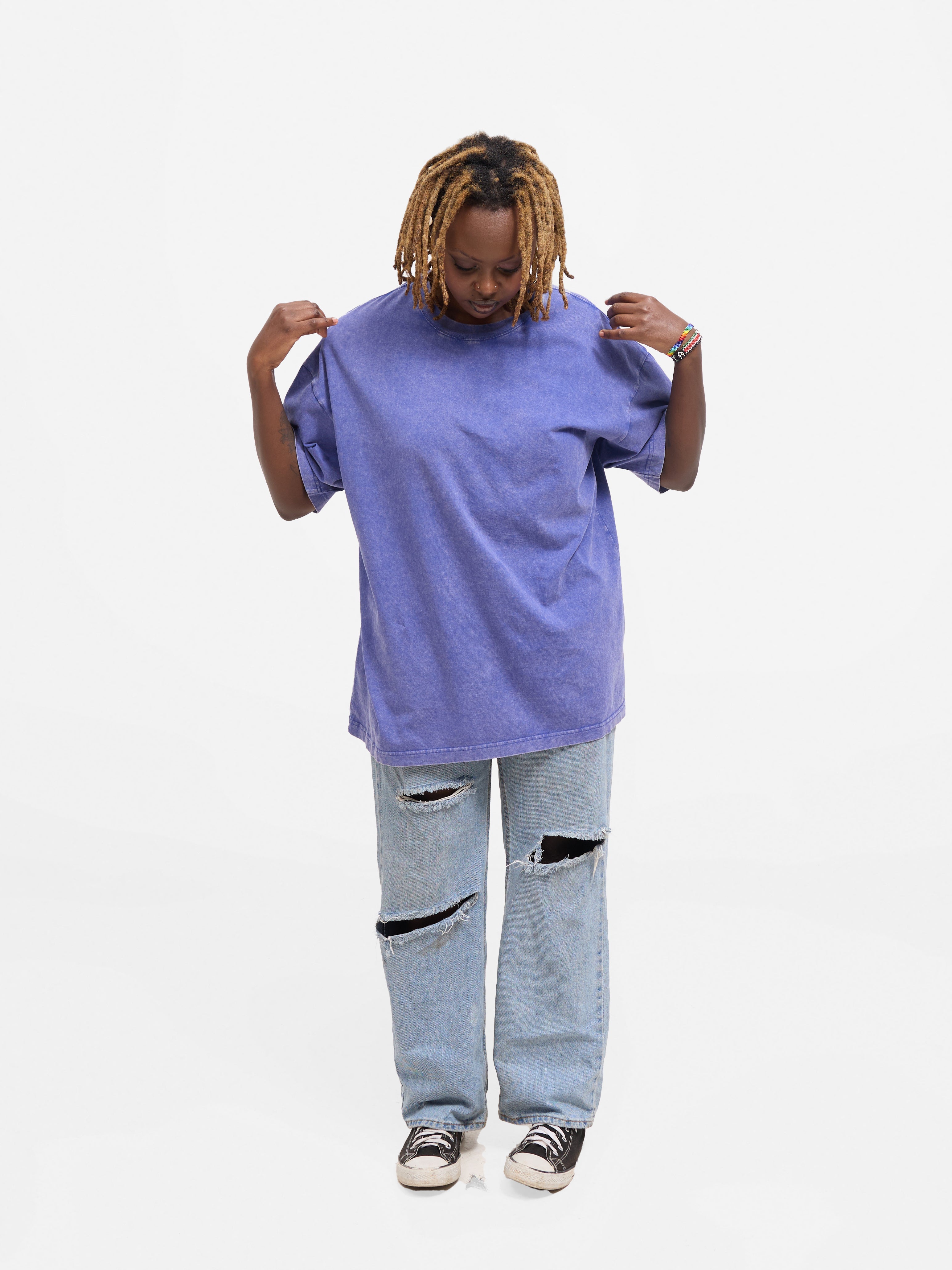 Blue wash tee